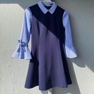 School girl navy blue dress
